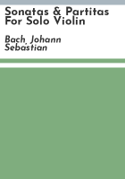 Sonatas & partitas for solo violin